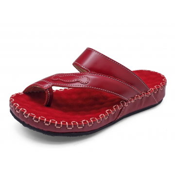 Sandals Flat SKC-10 CCO Red Leather